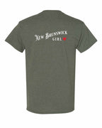 NB Girl Red Heart Left Chest and Back Men's Tee