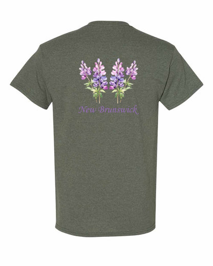 New Brunswick Lupins Left Chest and Back Men's Tee