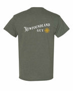 NFLD Guy Yellow Compass Left Chest and Back Men's Tee