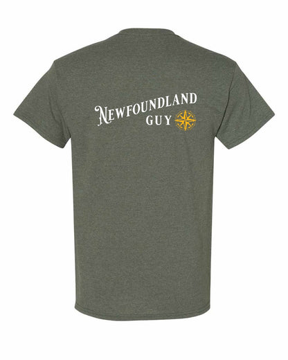 Newfoundland Guy yellow Left Chest and Back Men's Tee