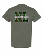 NFLD and Labrador Saltwater Raised Left Chest and Back Men's Tee