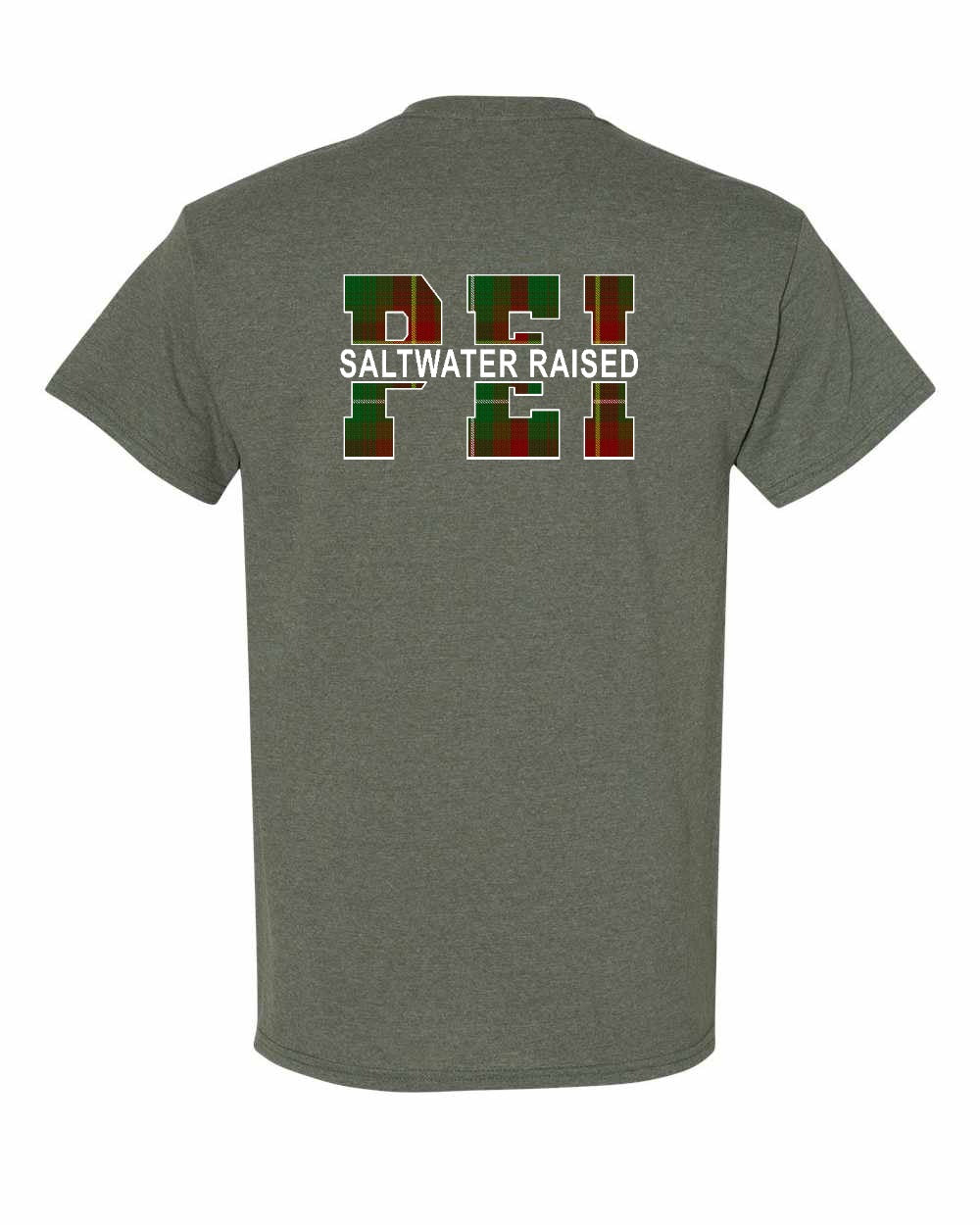 PEI Saltwater Raised Left Chest and Back Men's Tee
