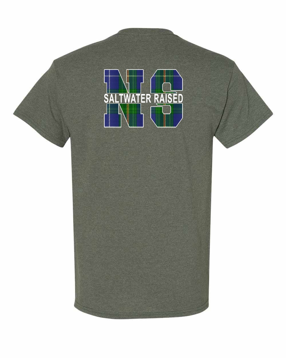 Saltwater Raised Left Chest and Back mens-tee