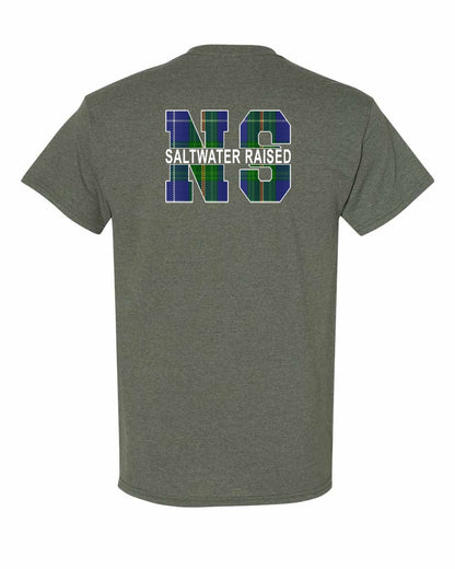 Saltwater Raised Left Chest and Back mens-tee
