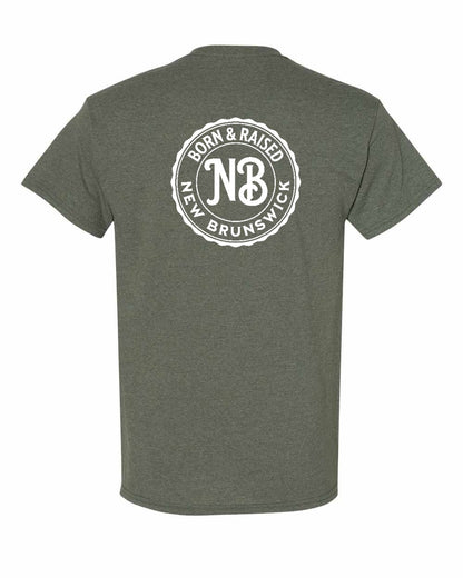 Born & Raised New Brunswick Left Chest and Back Men's Tee