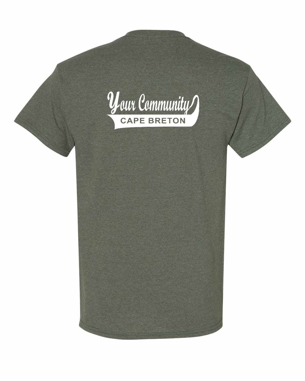 Your Community Swoop (Cape Breton) Left Chest and Back Men's Tee