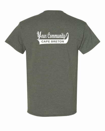 Your Community Swoop (Cape Breton) Left Chest and Back Men's Tee