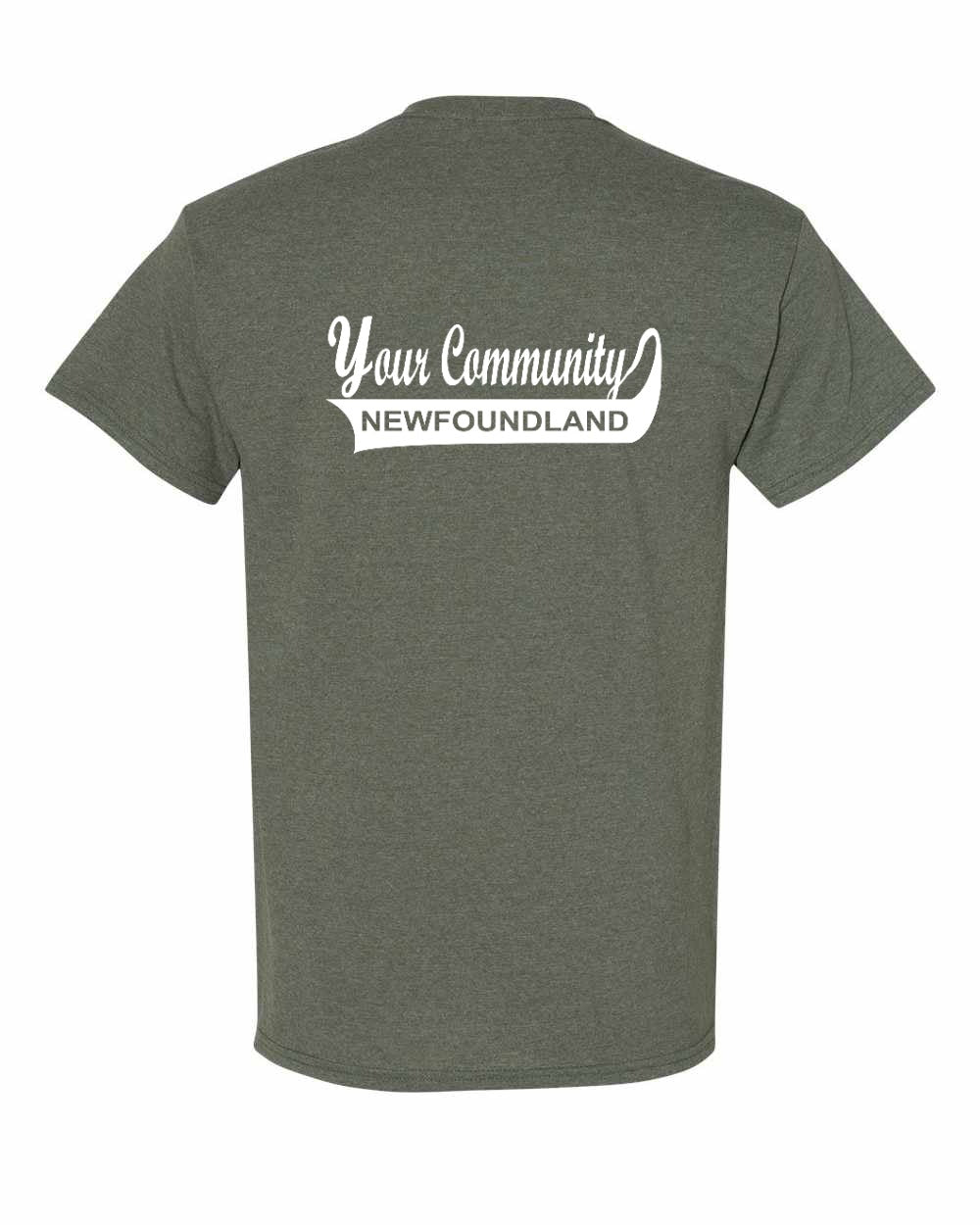 Custom Your Community Swoop (Newfoundland) Left Chest and Back Men's Tee
