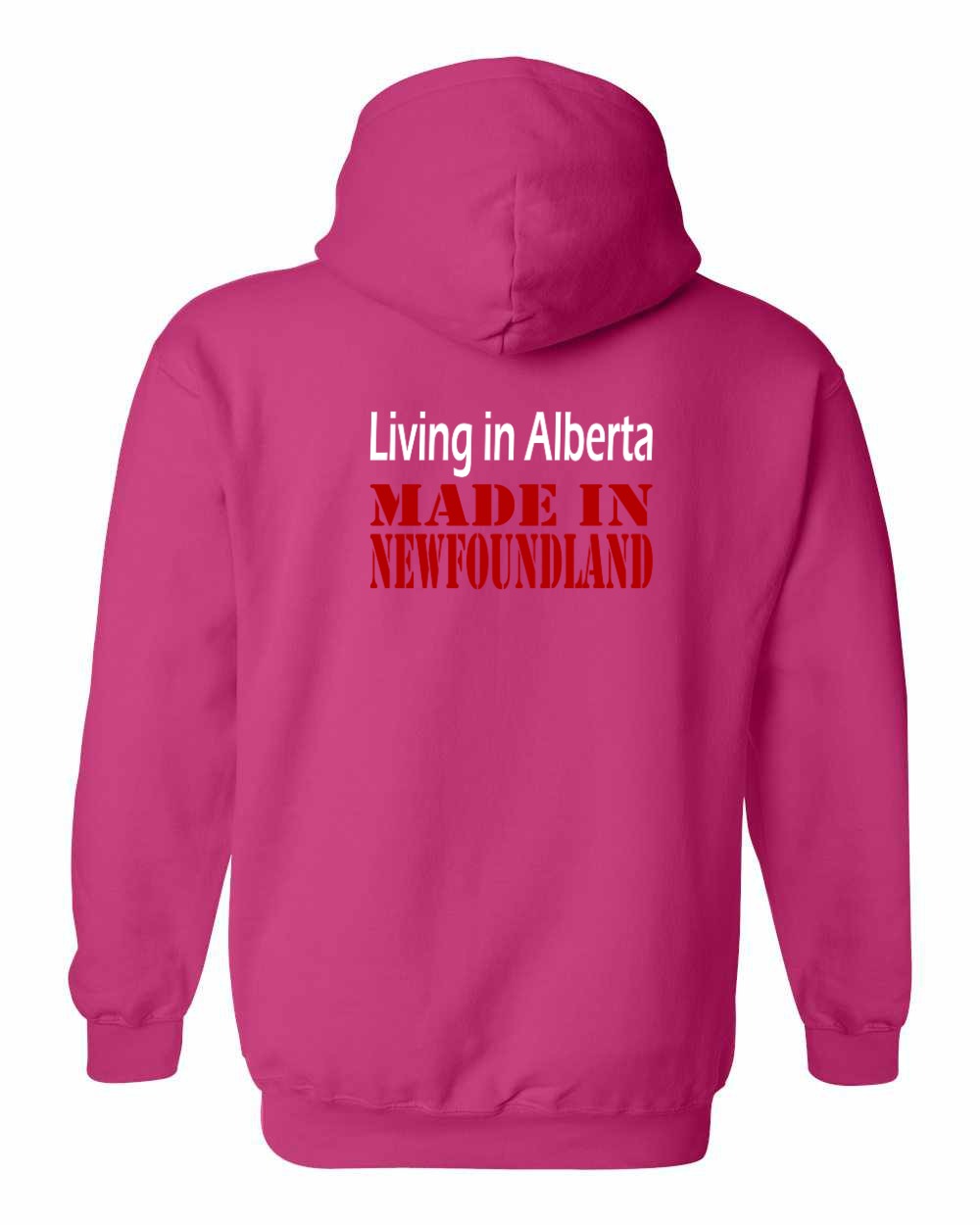 Living Alberta Made in NFLD Left Chest and Back Pullover Hoodie - Unisex