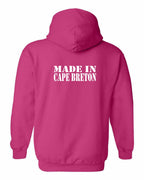 Made In CB White Left Chest and Back Pullover Hoodie - Unisex