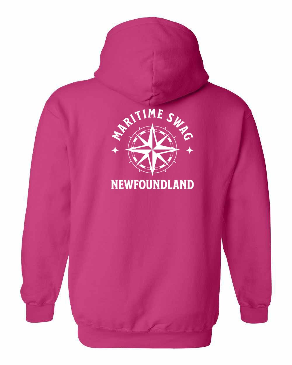 Maritime Swag NFLD Compass Left Chest and Back Pullover Hoodie - Unisex