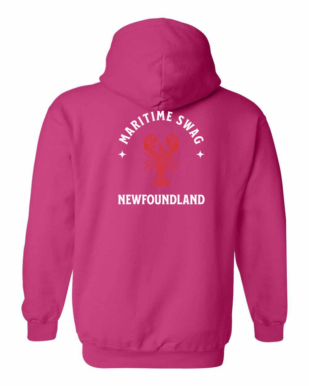 Maritime Swag NFLD Mandala Red Lobster Left Chest Pullover Hoodie - Unisex