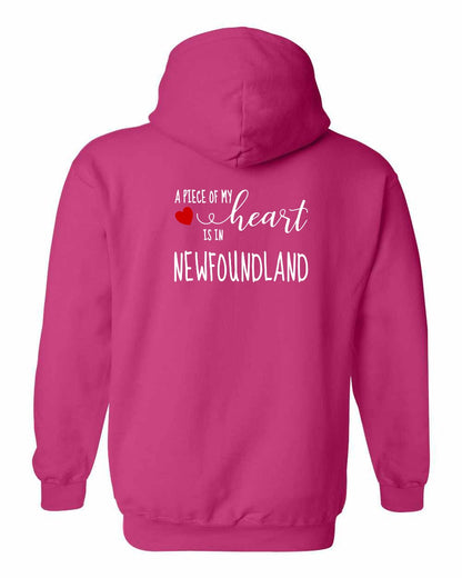 A piece of My heart in Newfoundland (Red Heart) Left Chest and Back Pullover