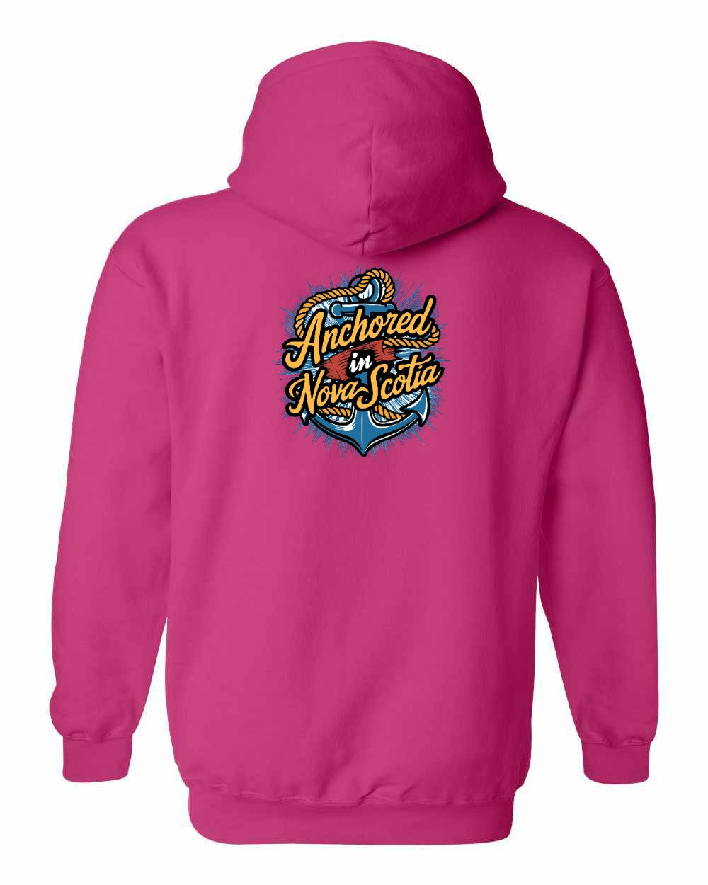 Anchored In NS (Old Design) Left Chest and Back Pullover Hoodie - Unisex
