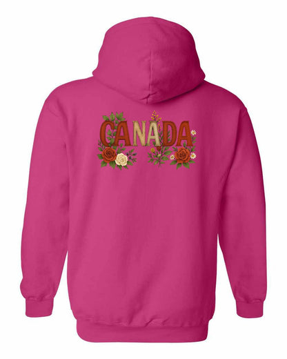 Canada Flowers Left Chest and Back Pullover