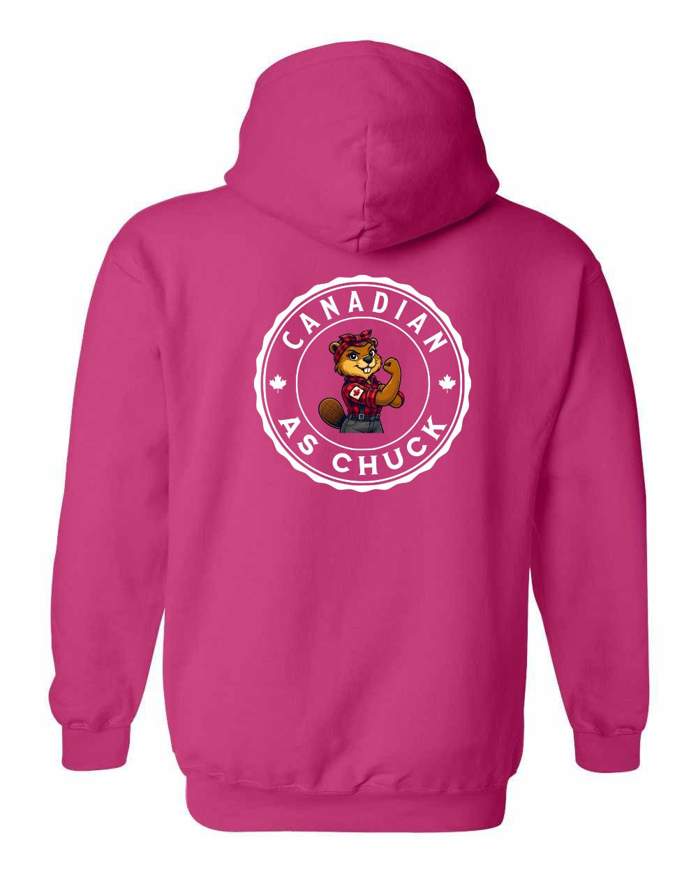 CDN as Chuck Rosie Flex Left Chest and Back Pullover Hoodie - Gildan Canada (sewn Internationally) - Unisex