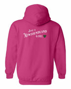Just a NFLD Girl Tartan Left Chest and Back Pullover Hoodie - Unisex