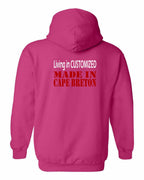 Living in Custom Made in CB Left Chest and Back Pullover Hoodie - Unisex