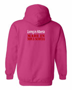 Living Alberta Made in NS Left Chest and Back Pullover Hoodie - Unisex
