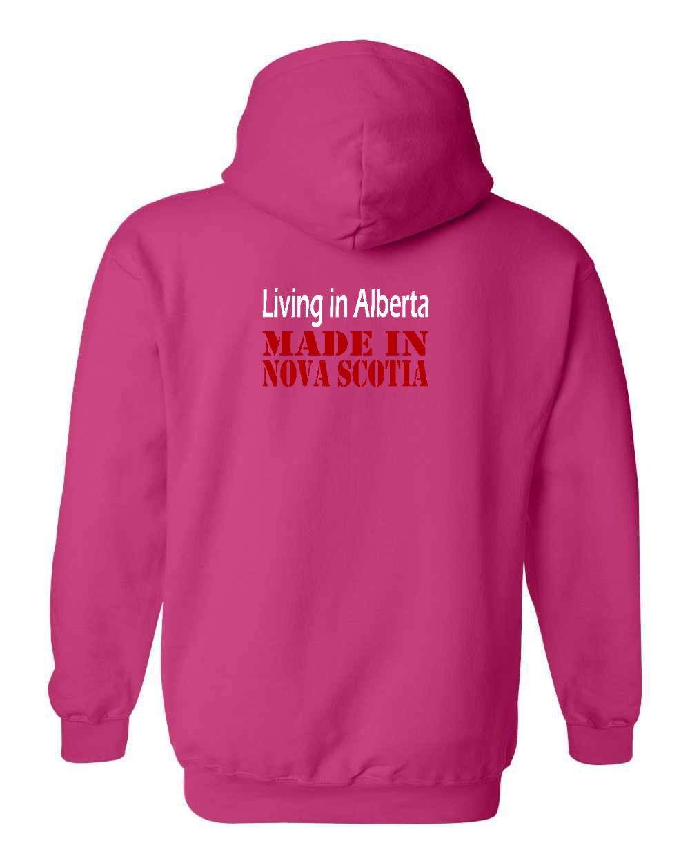Living Alberta Made in NS Left Chest and Back Pullover Hoodie - Unisex