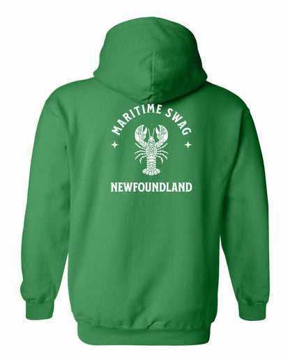 Maritime Swag Newfoundland Mandala white Lobster Left Chest and Back Pullover