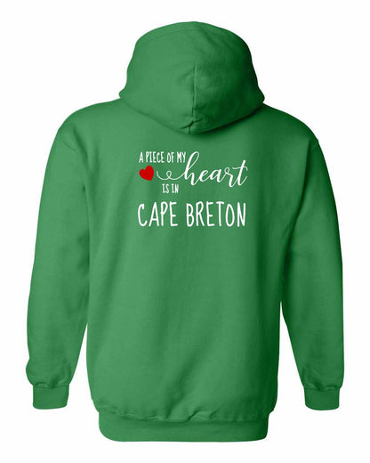 A piece of My heart in Cape Breton (Red Heart) Left Chest and Back Pullover Hoodie