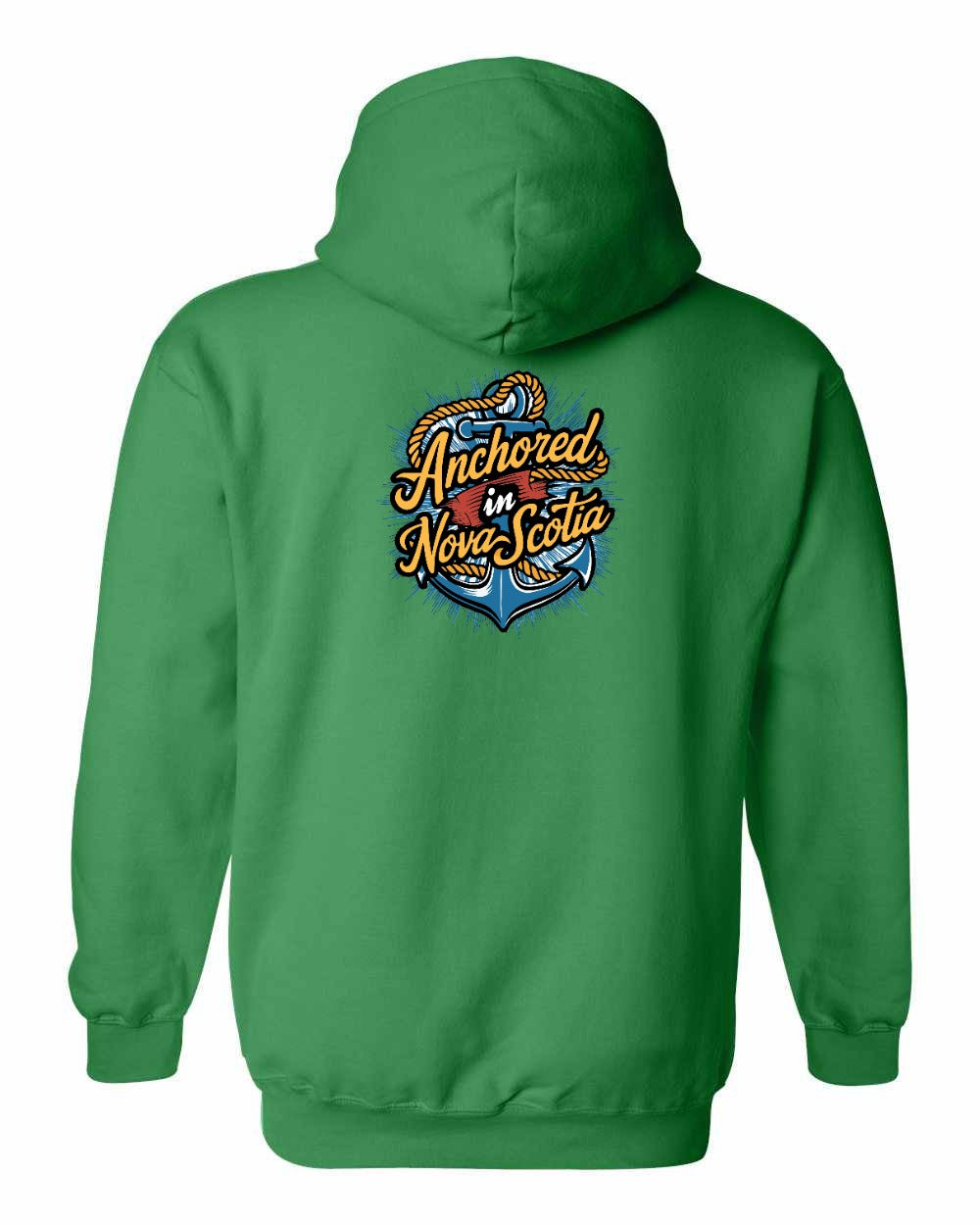 Anchored In Nova Scotia (Old Design) Left Chest and Back pullover