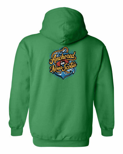 Anchored In Nova Scotia (Old Design) Left Chest and Back pullover