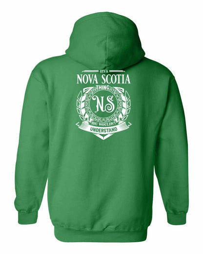 It's  A Nova Scotia Thing Left Chest and Back pullover