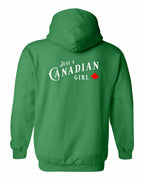 Just a canadian Girl Left Chest and Back Pullover Hoodie - Gildan Canada (sewn Internationally) - Unisex