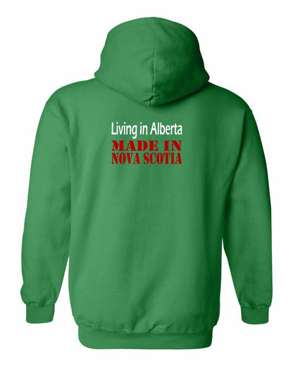 Living Alberta Made in Nova Scotia Left Chest and Back pullover