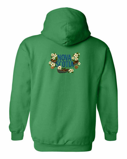 Nova Scotia Flowers Left Chest and Back pullover