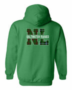 NFLD and Labrador Saltwater Raised Left Chest and Back Pullover Hoodie - Unisex