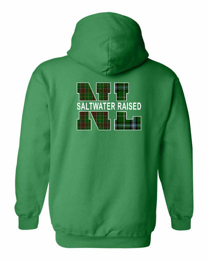 Newfoundland and Labrador Saltwater Raised Left Chest and Back Pullover Hoodie