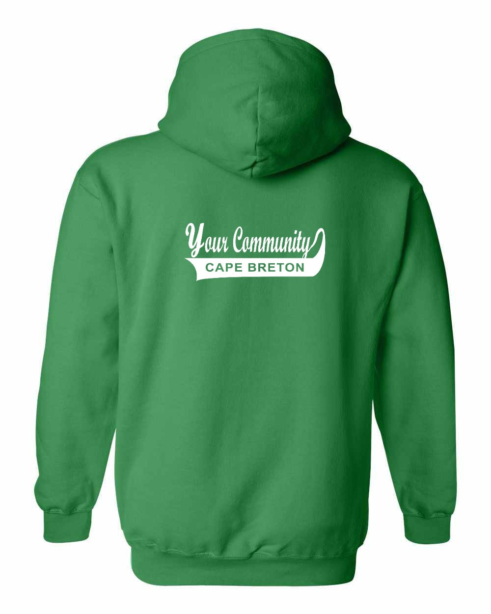 Your Community Swoop (Cape Breton) Left Chest and Back Pullover Hoodie