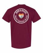 Born and Raised PEI Heart Flag Left Chest & Back Men's Tee