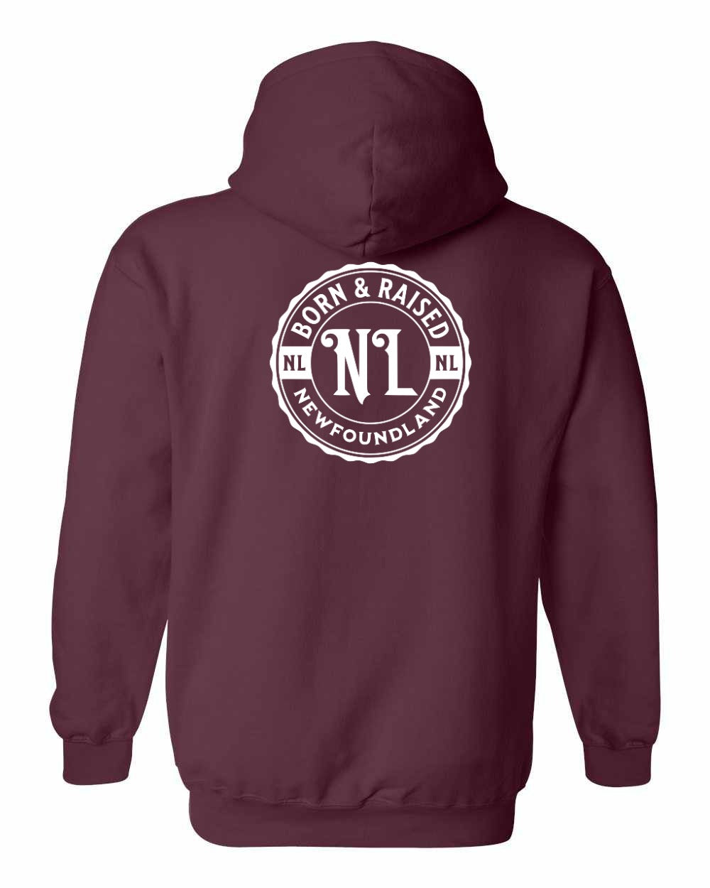 Born & Raised NFLD Left Chest and Back Pullover Hoodie - Unisex