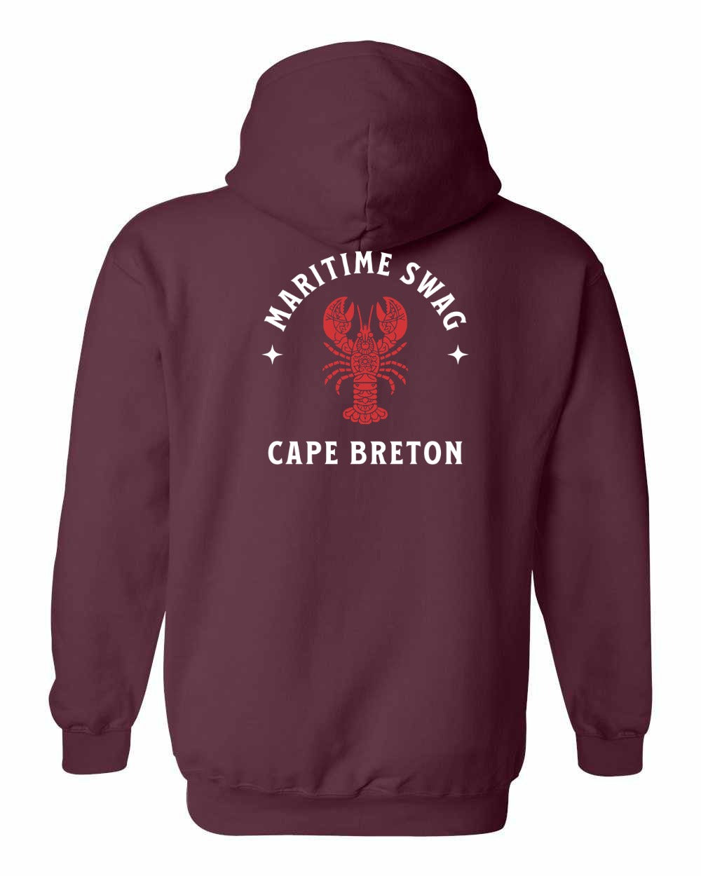Maritime Swag Cape Breton Mandala Red Lobster Left Chest and Back Pullover Hoodie