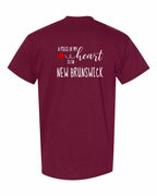 A piece of My heart in NB (Red Heart) Left Chest and Back Men's Tee
