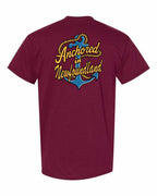 Anchored in NFLD (New Design) Left Chest and Back Men's Tee