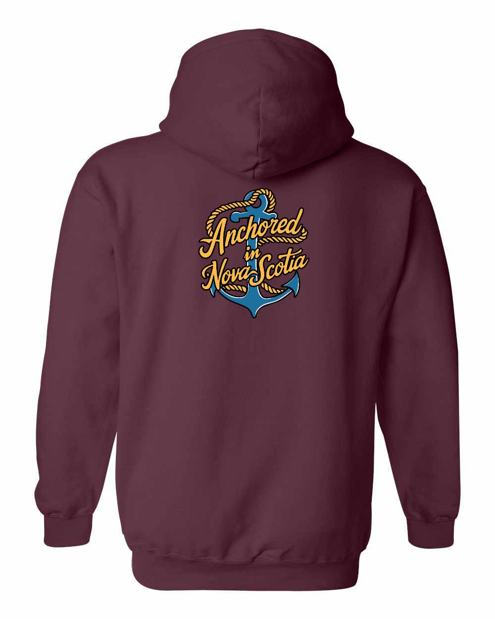 Anchored in Nova Scotia (New Design) Left Chest and Back pullover