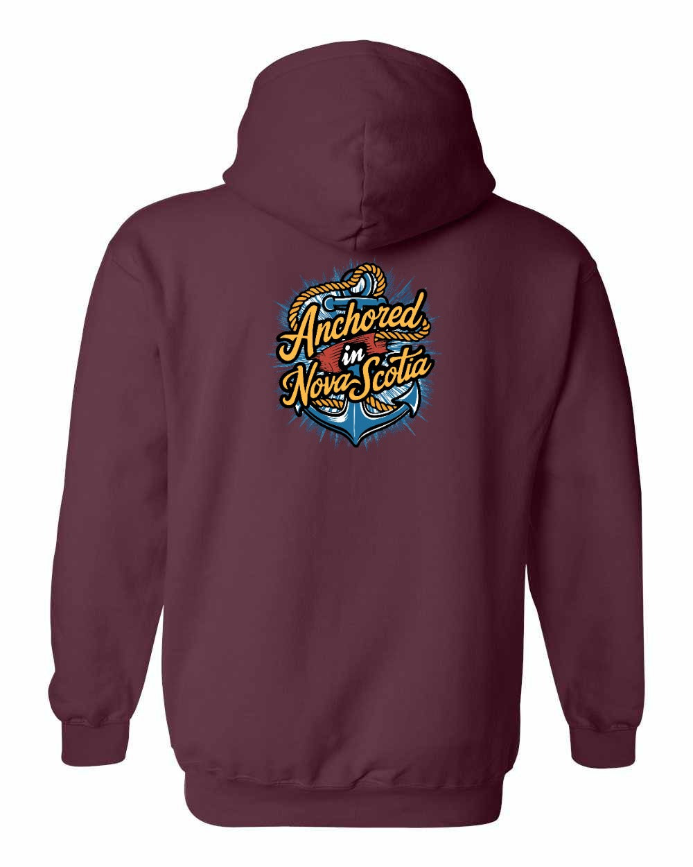 Anchored In Nova Scotia (Old Design) Left Chest and Back pullover