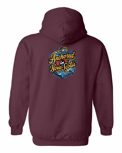 Anchored In Nova Scotia (Old Design) Left Chest and Back pullover