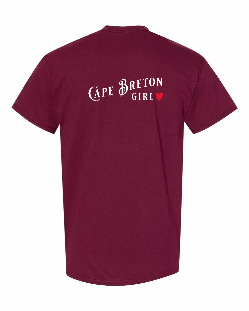 Cape Breton Girl Left Chest and Back Men's Tee
