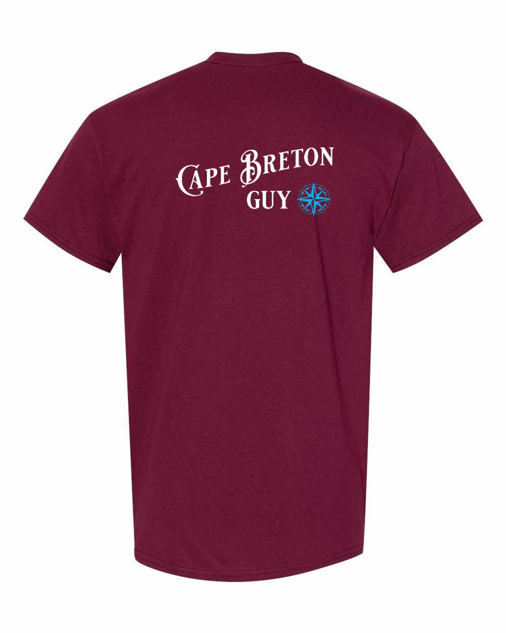 Cape Breton Guy yellow Left Chest and Back Men's Tee