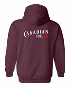 Canadian Girl Left Chest and Back Pullover Hoodie - Gildan Canada (sewn Internationally) - Unisex