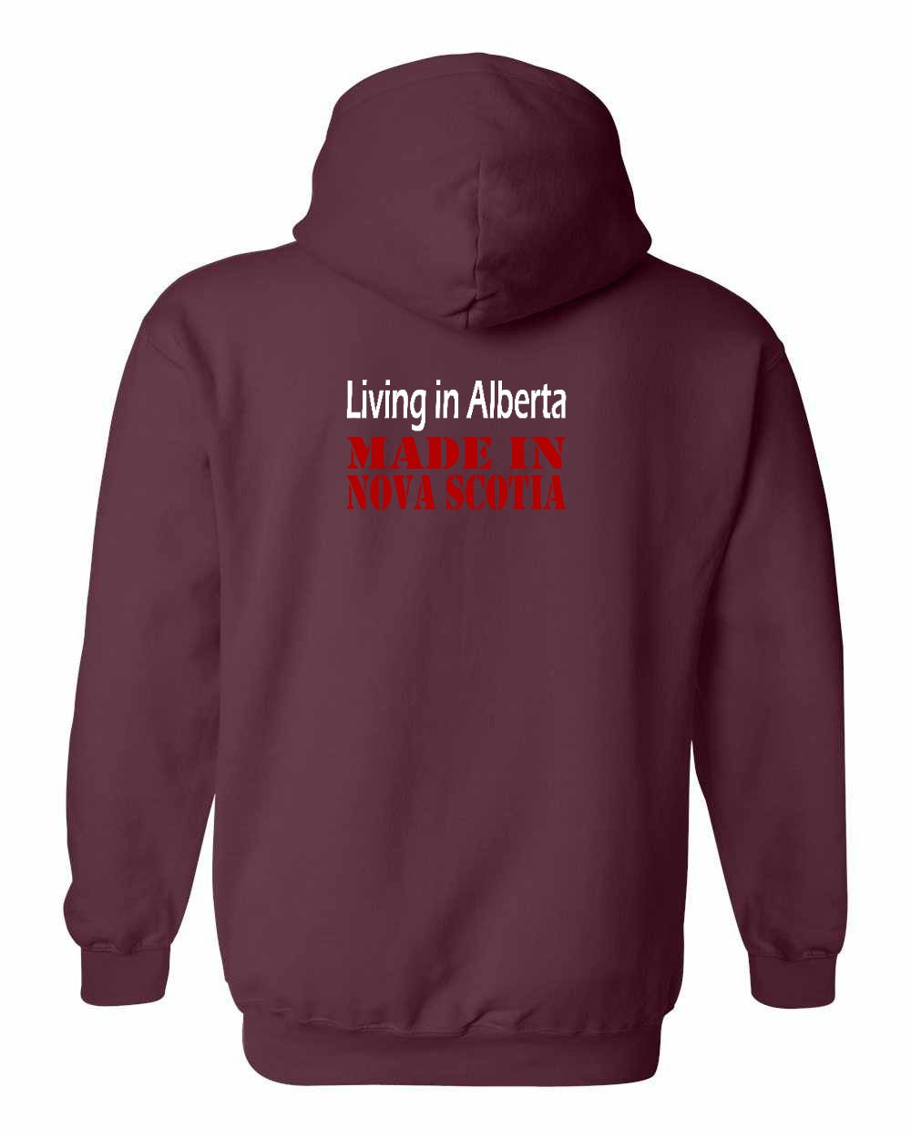Living Alberta Made in NS Left Chest and Back Pullover Hoodie - Unisex