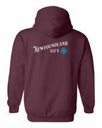 NFLD Guy Blue Left Chest and Back Pullover Hoodie - Unisex