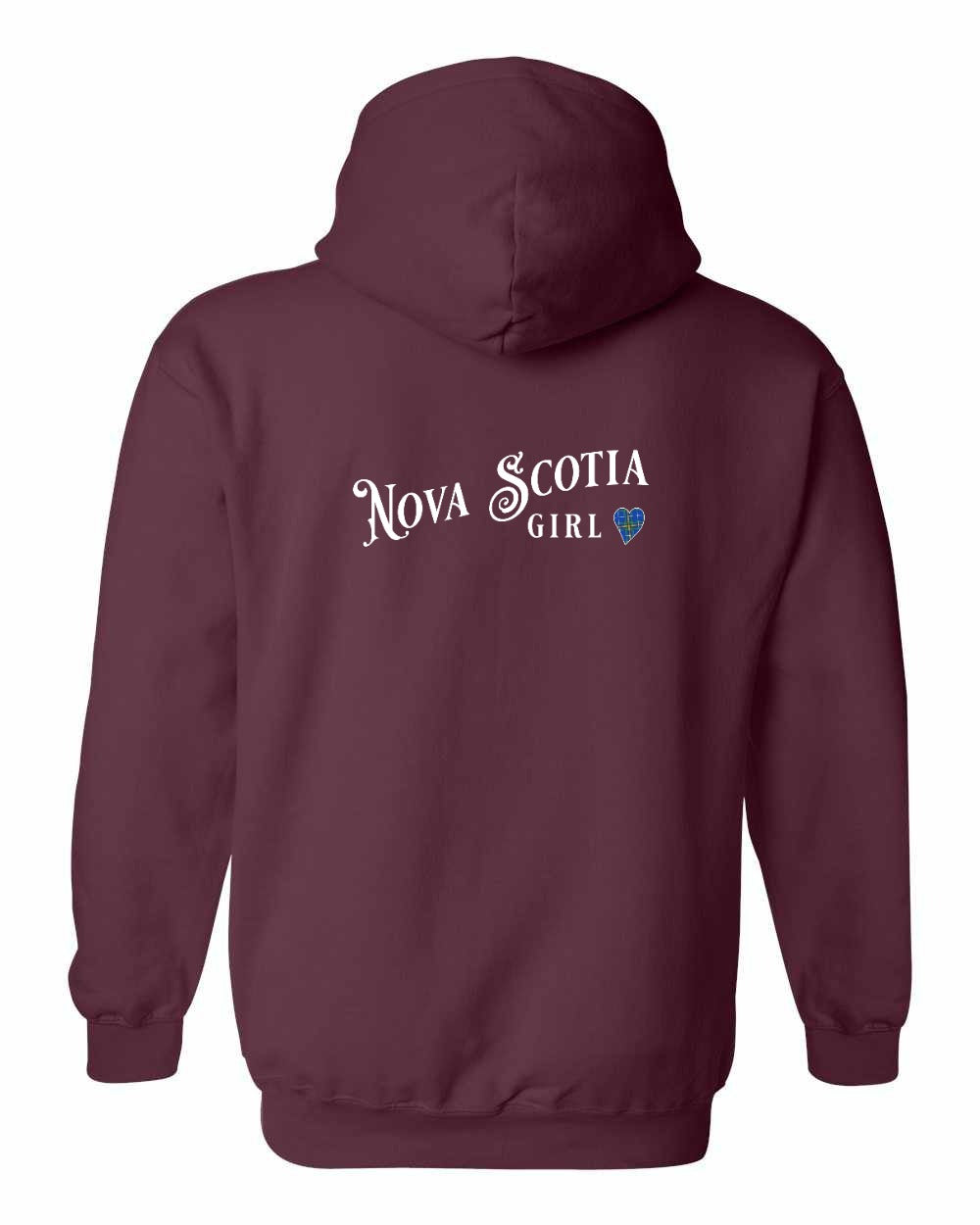 NS Girl Tartan Heart Left Chest and Back Pullover Hoodie - Unisex
