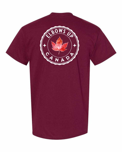 Elbows up Leaf Left Chest & Back Men's Tee